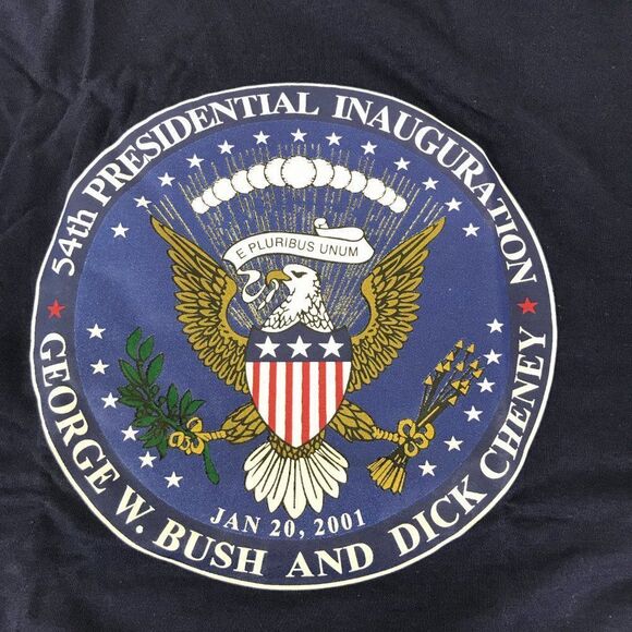 Vintage 54th Presidential Inauguration Shirt XL Bush / Cheney Adult Navy Blue - Picture 5 of 10